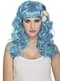 Peruca de sereia azul para mulher