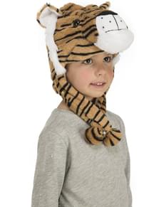 Gorro de tigre de peluche infantil