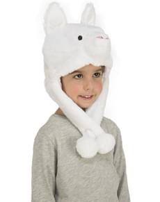 Gorro de urso polar de peluche infantil