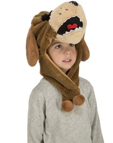 Gorro de cão castanho infantil