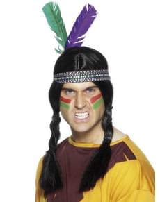 Ruban indien avec des plumes