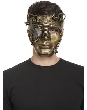 Maska pro dospělé steampunková plaketa zlatá