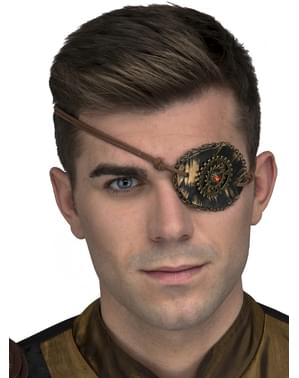 Gold Steampunk eye patch for adults