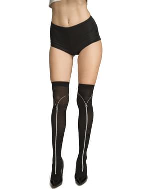 Chaussettes zip noires femme