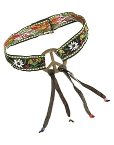 Bandana hippie com símbolo de paz para mulher