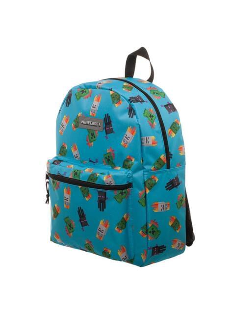 Blue Minecraft Enemy Toss backpack
