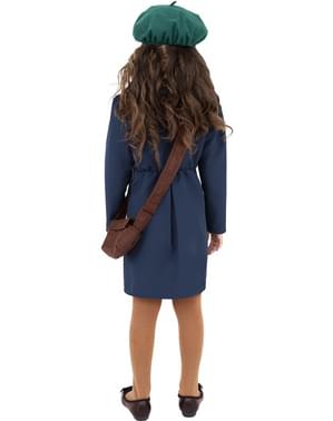 Disfraz de niña de los años 40 azul