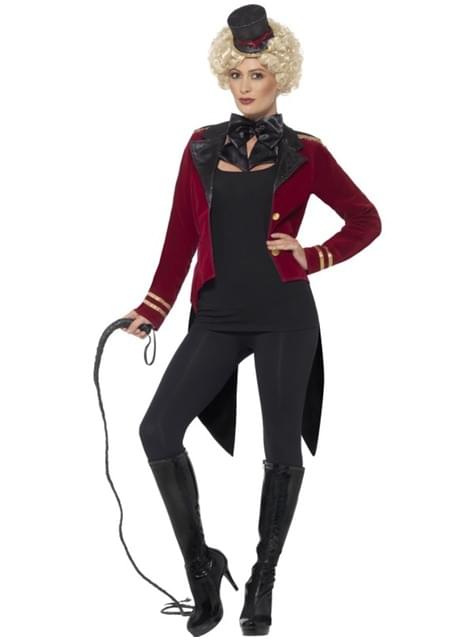 Red circus tamer costume for women