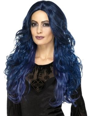 Kadınlar için mavi cadı peruk