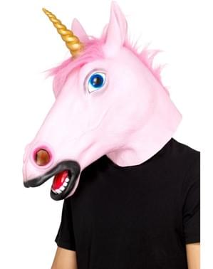 Mască de unicorn roz pentru adult