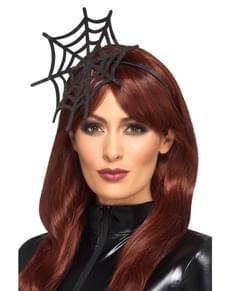 Bandolete de teia de aranha preta para mulher