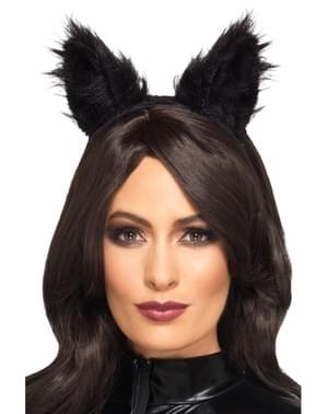 Kadınlar için kara kedi kulakları kafa bandı