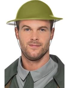 Capacete de soldado britânico verde para adulto