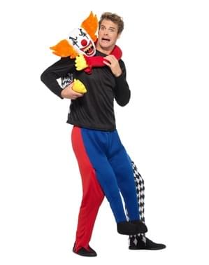 Piggyback kostým klauna s únoscom pre dospelých
