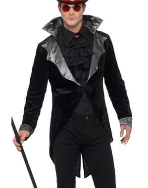 Erkekler için siyah gotik vampir ceketi