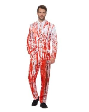 Blutiger Halloween Anzug weiß