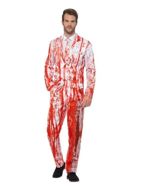 男性のための白い血のスーツ