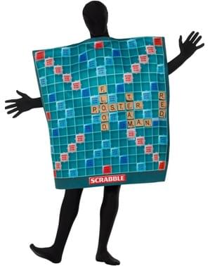 Fato de tabuleiro de Scrabble para adulto