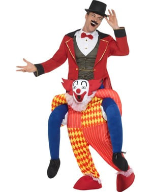 Maskeraddräkt clown ride on för vuxen