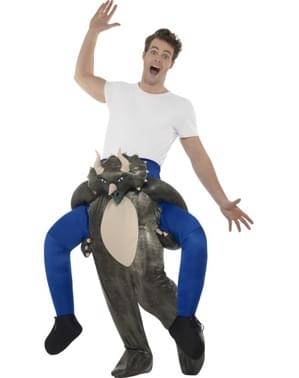 Fato de dinossauro ride on para adulto
