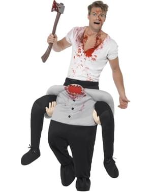 Piggyback Ακέφαλο άνθρωπος κοστούμι για ενήλικες