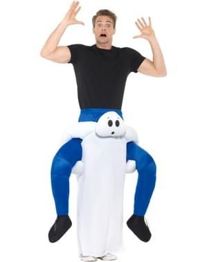 Maskeraddräkt spöke ride on för vuxen