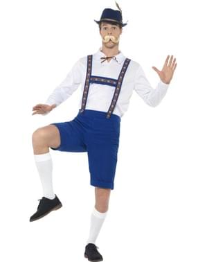 Beiers blauwe Lederhose kostuum voor mannen