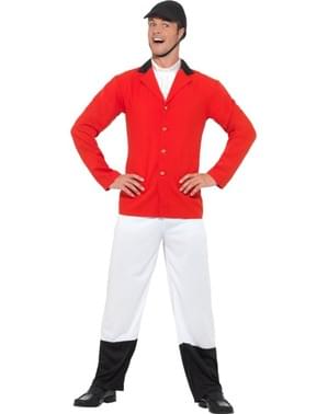 Kostum pengendara kuda merah untuk pria