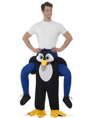 Schattig pinguïn rij mee kostuum voor volwassenen