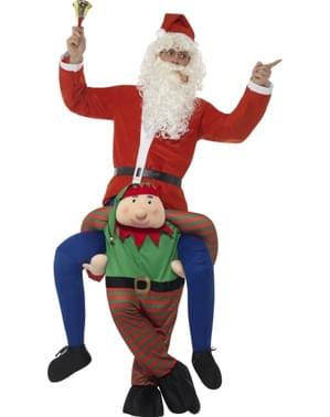 Grøn jule nisse ridder kostume til voksne