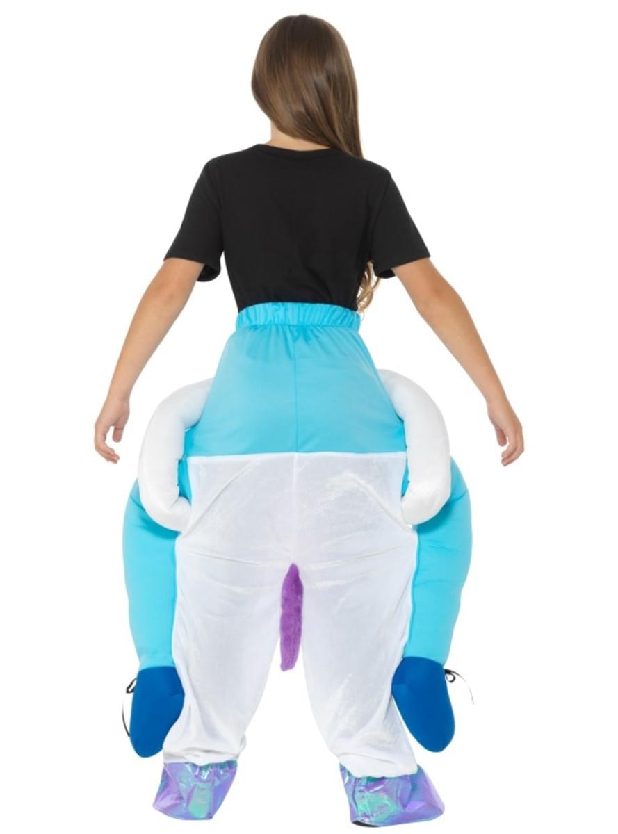 Costume Ride On da unicorno bianco per bambini