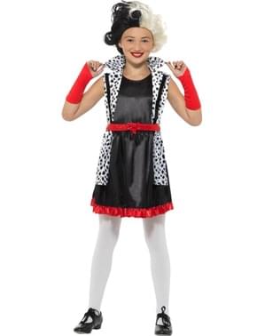 Bösewichtin Cruella Kostüm für Mädchen
