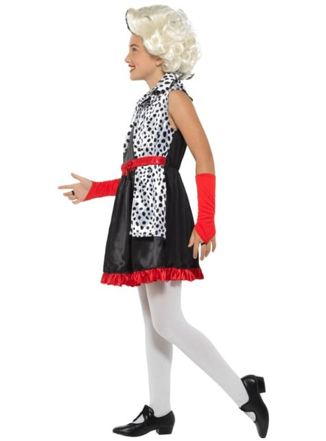 Bösewichtin Cruella Kostüm für Mädchen