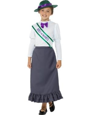 Kostum suffragist untuk kanak-kanak perempuan