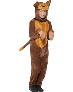 Bruin puppy kostuum voor kinderen