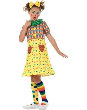 Maskeraddräkt färgglad clown barn