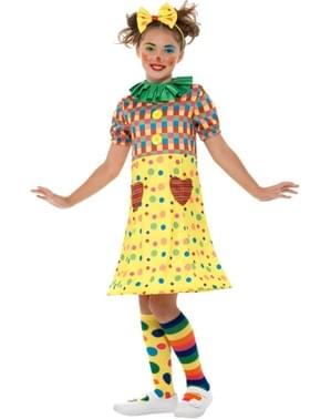 Costume da piccolo clown colorato per bambina