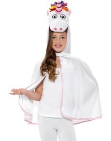 Capa de unicórnio branco infantil