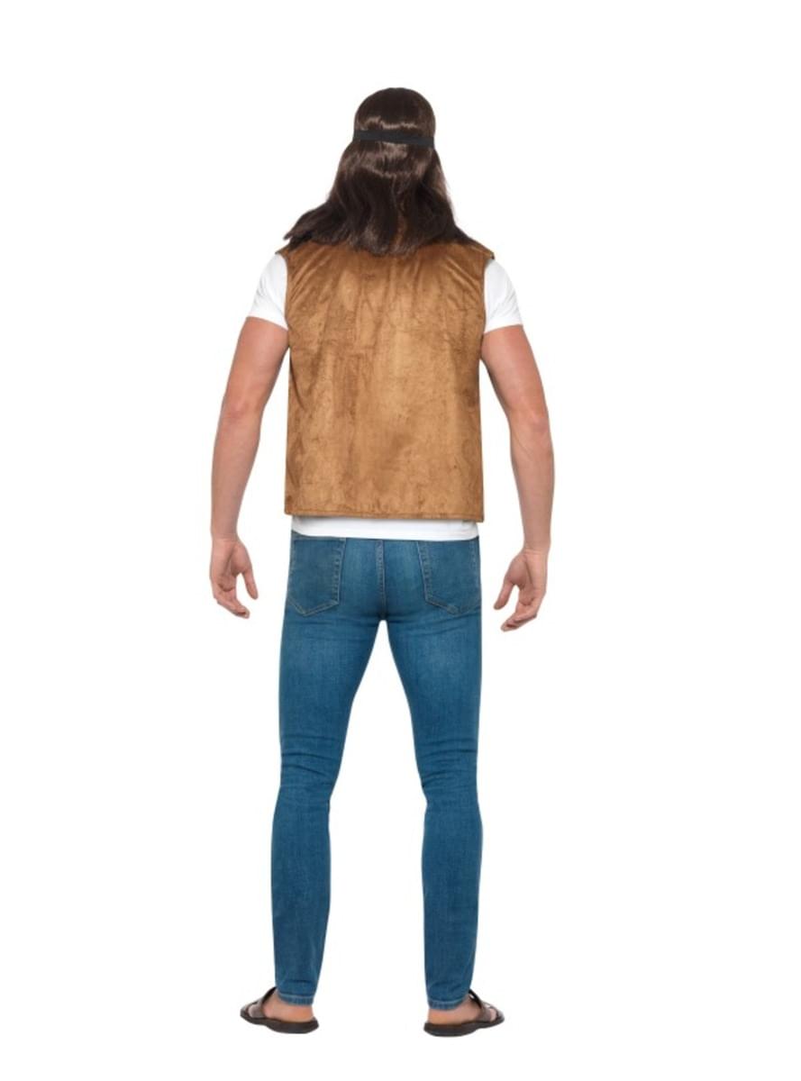 Brown hippie waistcoat for adults