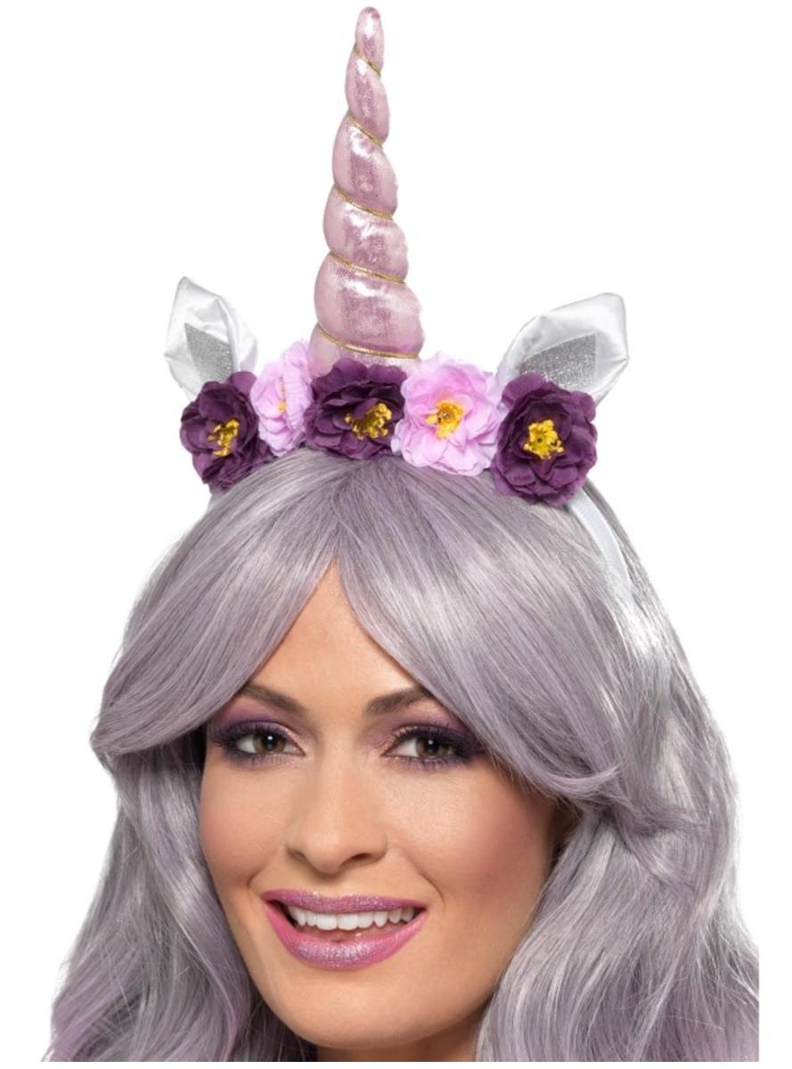 Bandolete de corno de unicórnio roxo para adulto