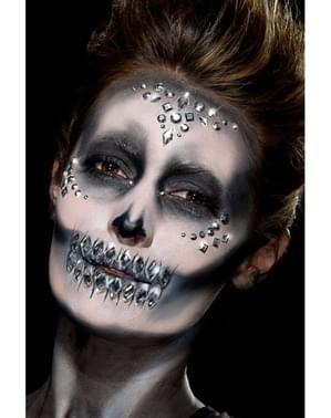 100 bijoux visage argentés