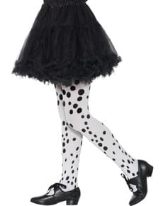 Meias-calças de cão dálmata para menina