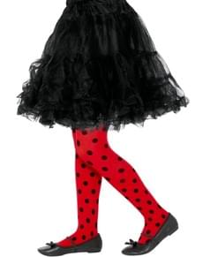 Meias-calças de joaninha para menina