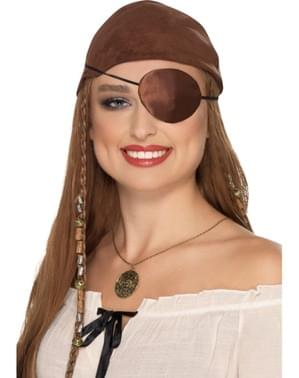 Pala de pirata castanha para adulto