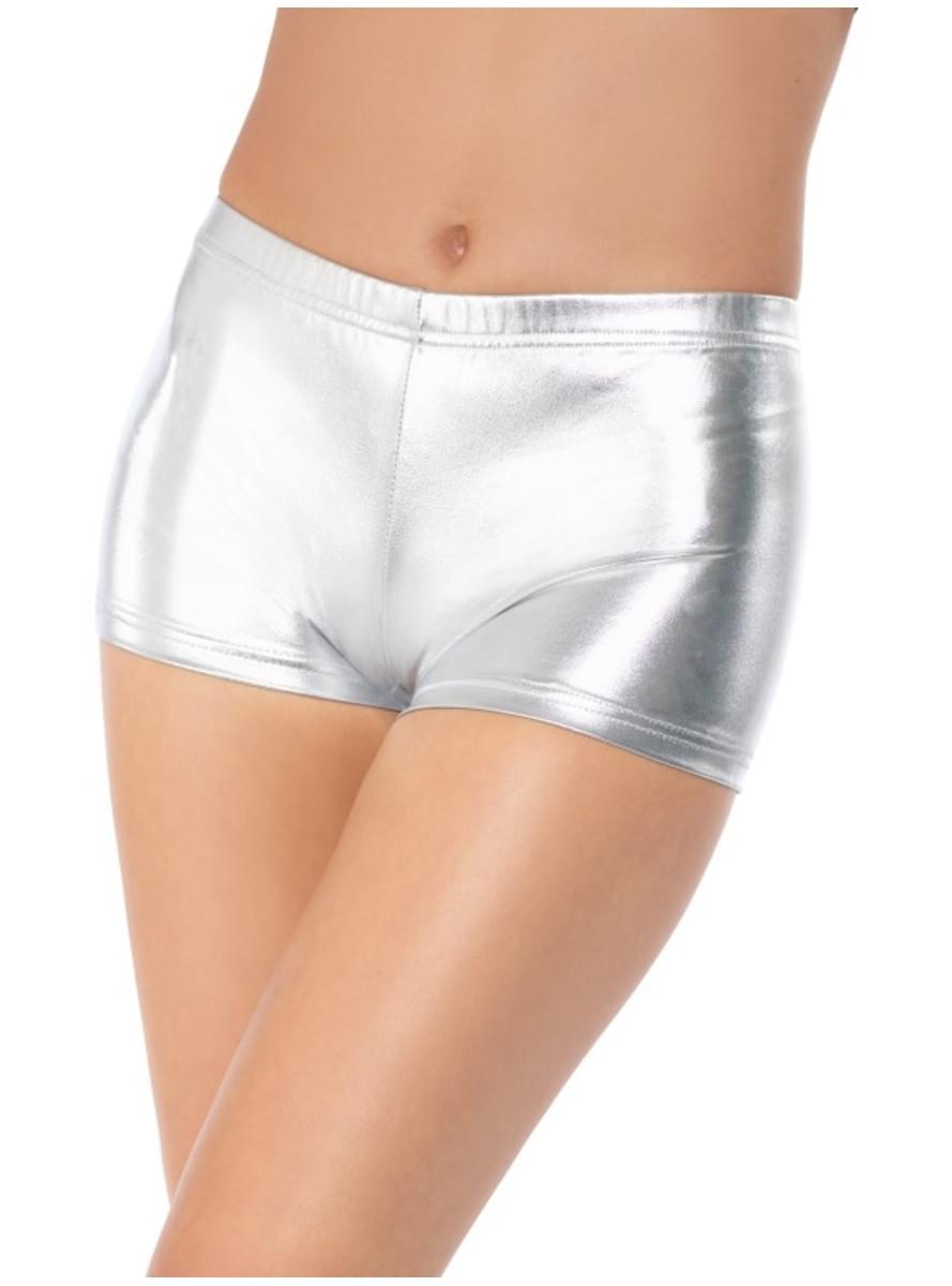 Kurze Hose silber für Damen