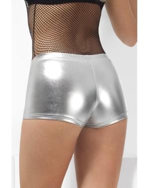Kurze Hose silber für Damen