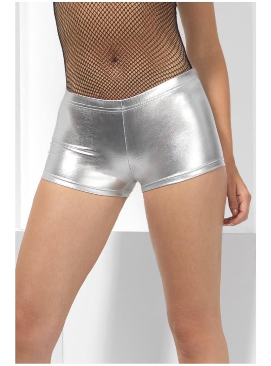 Kurze Hose silber für Damen