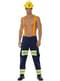 Fever red hot fireman Man Adult Costume