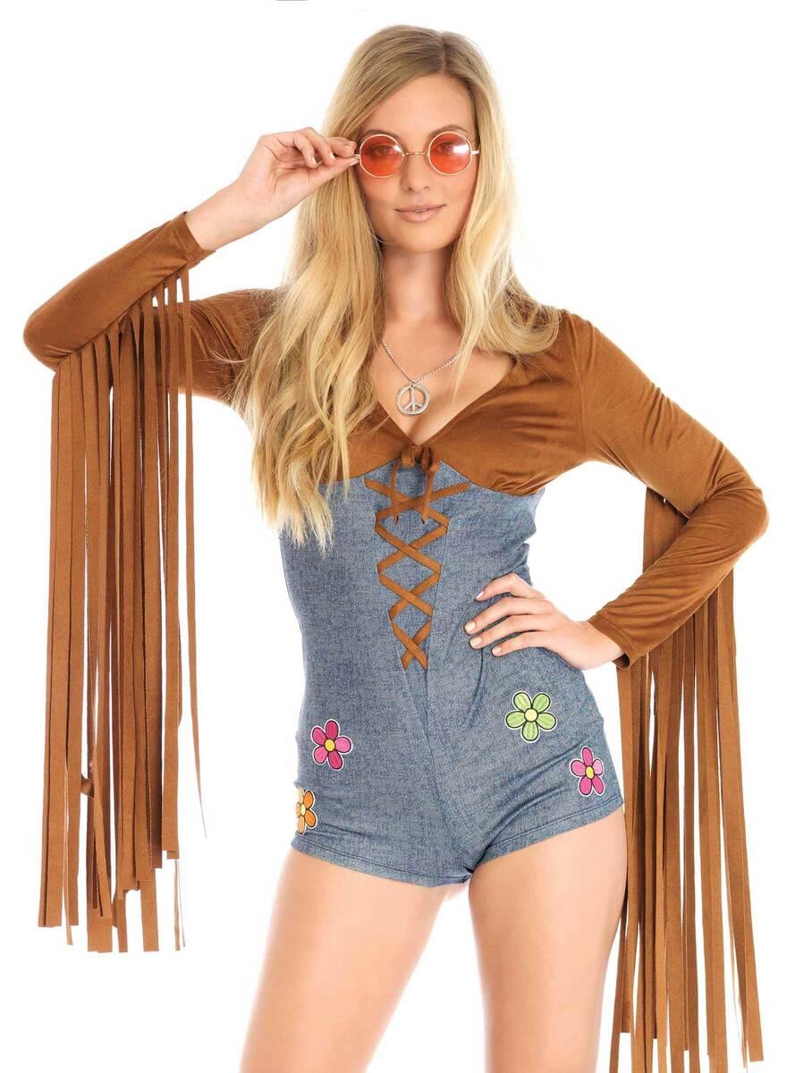 Sexy Hippie Kostüm deluxe für Damen