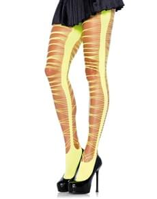 Collants Criss Cross amarelos para mulher